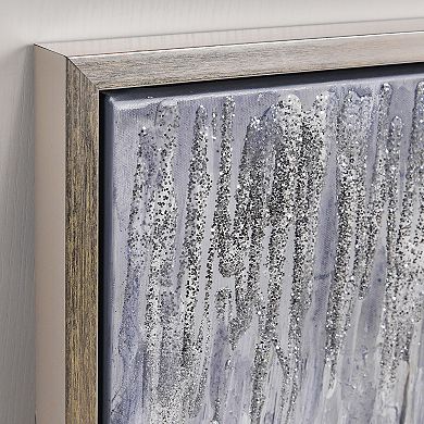 Gray Field Textured Metallic Wall Art