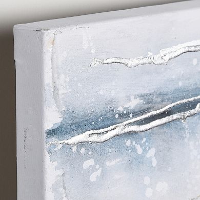 Blue Roads Textured Metallic Wall Art