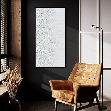 White Snow A Textured Metallic Wall Art