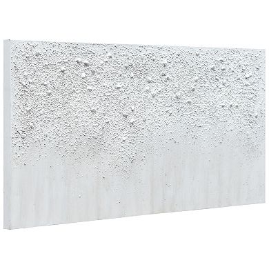 White Snow A Textured Metallic Wall Art
