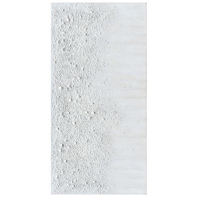 White Snow A Textured Metallic Wall Art