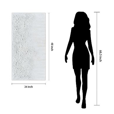 White Snow A Textured Metallic Wall Art