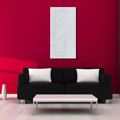 White Snow A Textured Metallic Wall Art