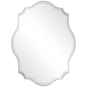 Frameless Beveled Prism Oblong Wall Mirror