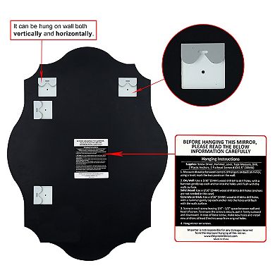 Frameless Beveled Prism Oblong Wall Mirror