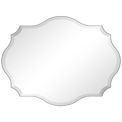 Frameless Beveled Prism Oblong Wall Mirror