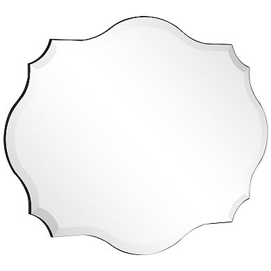 Frameless Beveled Prism Oblong Wall Mirror