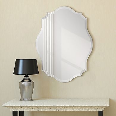 Frameless Beveled Prism Oblong Wall Mirror