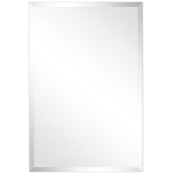 Frameless Beveled Prism Rectangle Wall Mirror