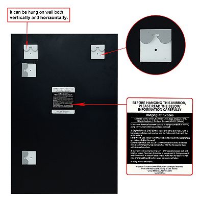 Frameless Beveled Prism Rectangle Wall Mirror