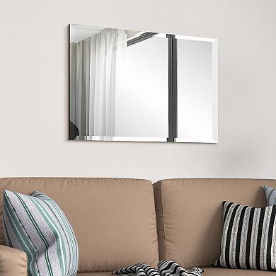 Frameless Beveled Prism Rectangle Wall Mirror