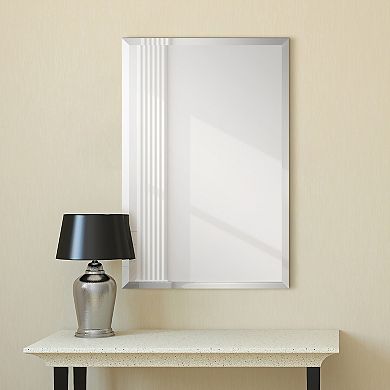 Frameless Beveled Prism Rectangle Wall Mirror