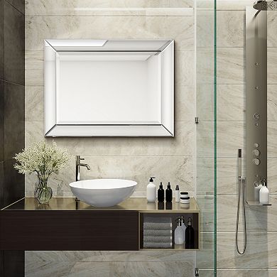 Modern Beveled Rectangle Wall Mirror