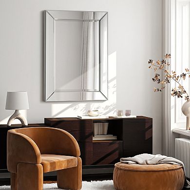 Modern Beveled Rectangle Wall Mirror