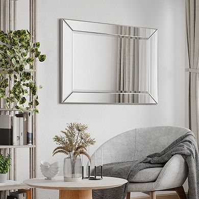Modern Beveled Rectangle Wall Mirror