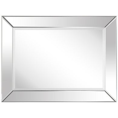 Modern Beveled Rectangle Wall Mirror