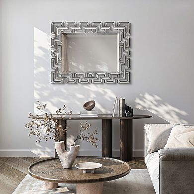 Elegant Beveled Geometry Decorative Rectangle Wall Mirror