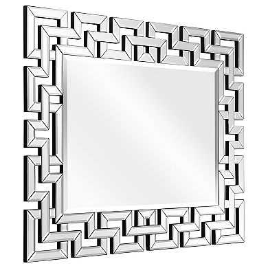 Elegant Beveled Geometry Decorative Rectangle Wall Mirror