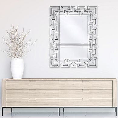 Elegant Beveled Geometry Decorative Rectangle Wall Mirror