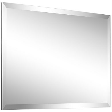 Frameless Beveled Prism Rectangular Wall Mirror