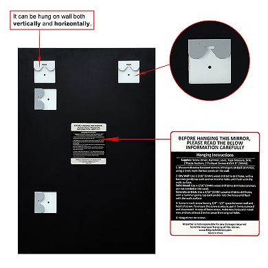 Frameless Beveled Prism Rectangular Wall Mirror
