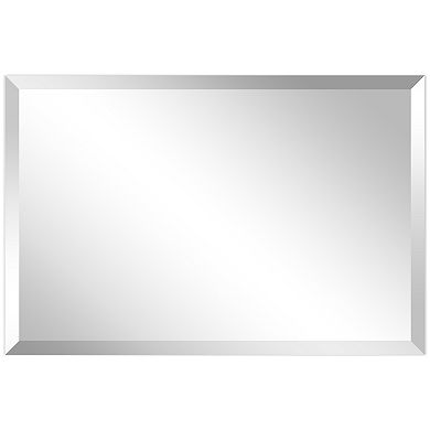 Frameless Beveled Prism Rectangular Wall Mirror