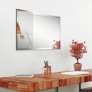 Frameless Beveled Prism Rectangular Wall Mirror