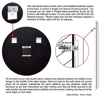 Frameless beveled Round Wall Mirror