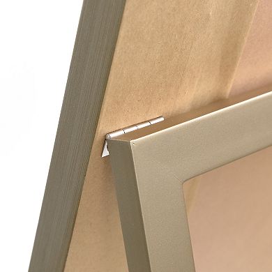 Champagne Bead Beveled Rectangle Cheval Mirror