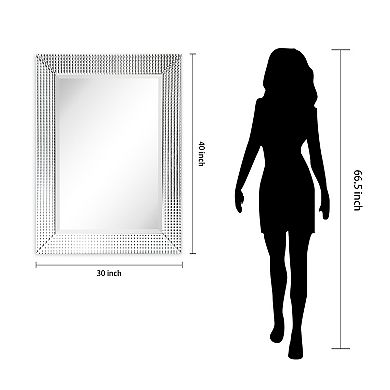 Bling Beveled Glass Rectangle Wall Mirror