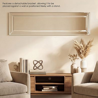 Modern Beveled Rectangle Cheval Mirror