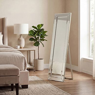 Modern Beveled Rectangle Cheval Mirror