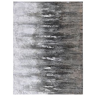 Gray Frequency Textured Metallic Wall Art