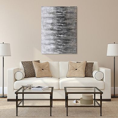 Gray Frequency Textured Metallic Wall Art