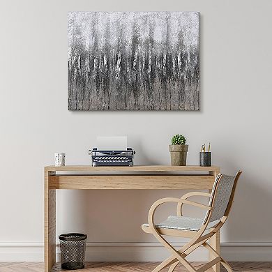 Gray Frequency Textured Metallic Wall Art