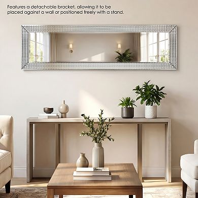 Bling Beveled Glass Rectangle Cheval Mirror