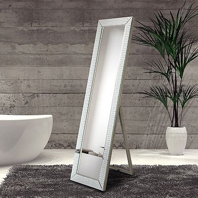Bling Beveled Glass Rectangle Cheval Mirror