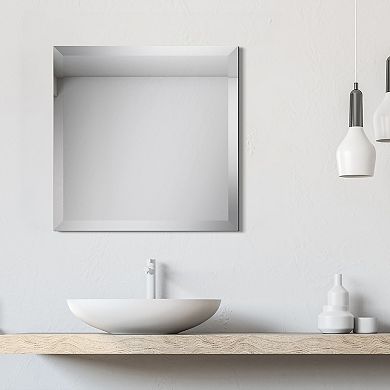Frameless Rectangular Beveled Prism Mirror Panel