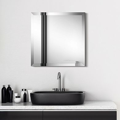 Frameless Rectangular Beveled Prism Mirror Panel