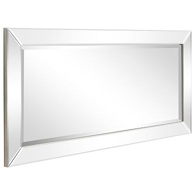 Modern Beveled Rectangle Horizontal or Vertical Wall Mirror