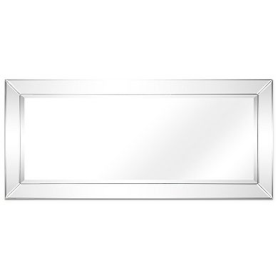 Modern Beveled Rectangle Horizontal or Vertical Wall Mirror