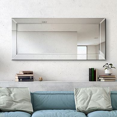 Modern Beveled Rectangle Horizontal or Vertical Wall Mirror
