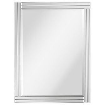 Modern Stepped Beveled 40" x 30" Rectangle Wall Mirror