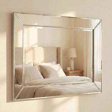 Modern Beveled Small Rectangle Wall Mirror