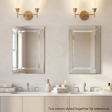 Modern Beveled Small Rectangle Wall Mirror