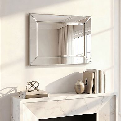 Modern Beveled Small Rectangle Wall Mirror