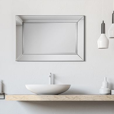 Modern Beveled Rectangle Wall Mirror