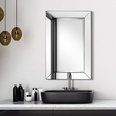 Modern Beveled Rectangle Wall Mirror