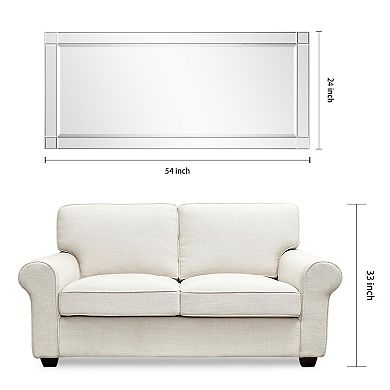 Modern Squared Corner Beveled Rectangle Wall Mirror
