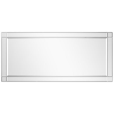 Modern Squared Corner Beveled Rectangle Wall Mirror